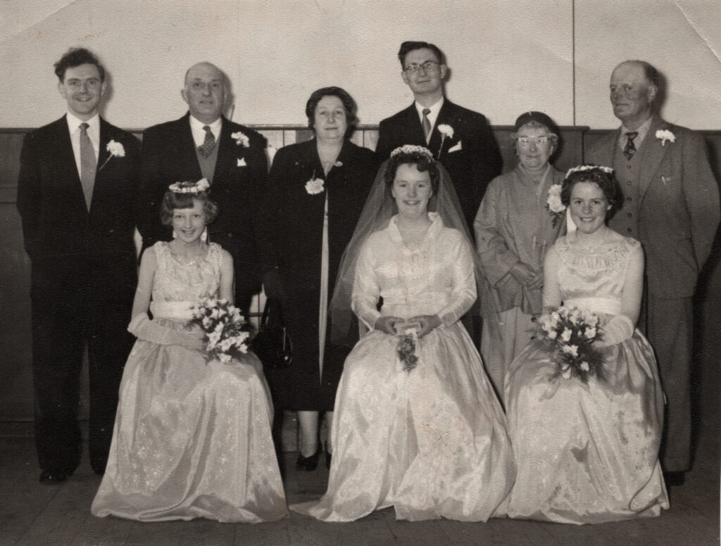 Marriage of Mark and Olive on 5 April 1958.