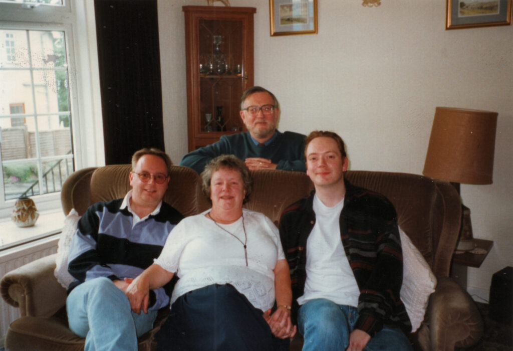 Simon, Olive, Mark and David, taken at Lees, nr Haworth.